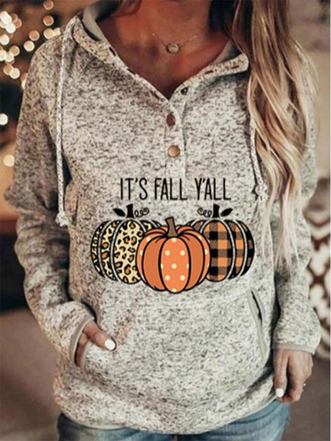 Halloween Pumpkin Print Matte Hoodies Sweater M800018