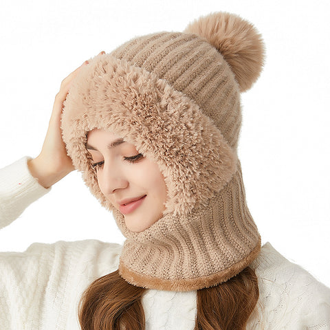 Scarf mask one-piece hat winter thermal hat women m302187