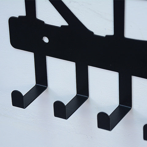 Iron storage rack, wall key hook rack, English keys m3330876