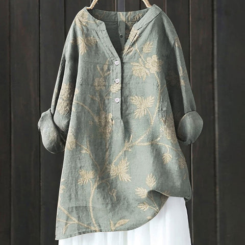 Autumn new long-sleeved comfortable printed fashion versatile shirt m301739