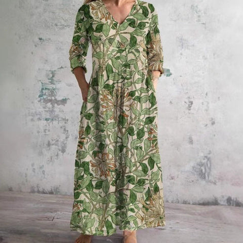 3D print summer urban casual loose dress women m301037