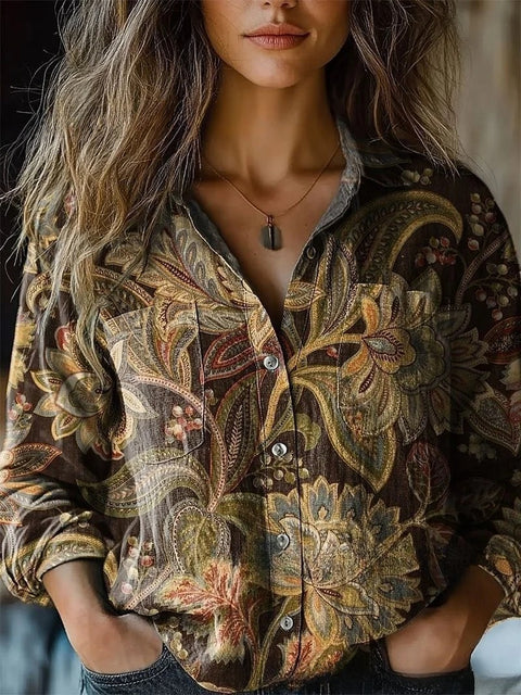 Trendy 3D printed long-sleeved shirt m303044
