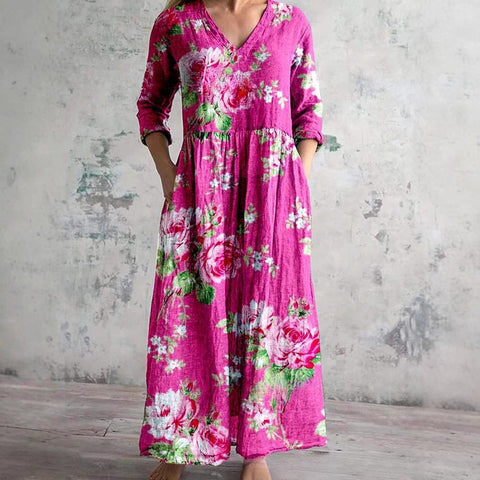 3D printing Amazon European and American summer casual loose long-sleeved dress m301729