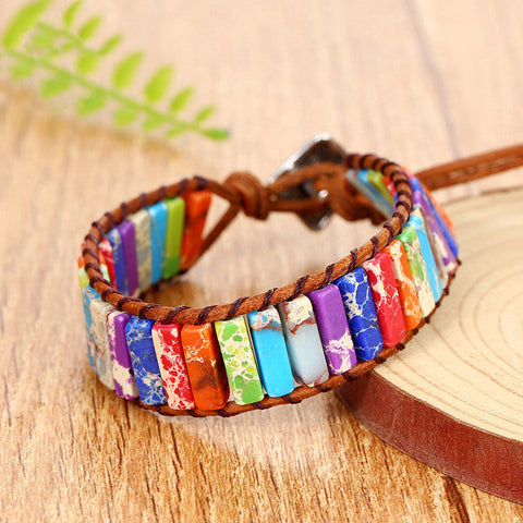 Fashionable Colorful Imperial Stone Bracelet m1915010551