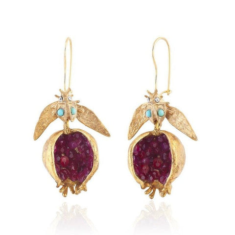 Pomegranate Gold Earrings m1915010477