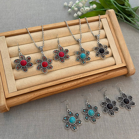 Retro Sunflower Turquoise Set m1915010646