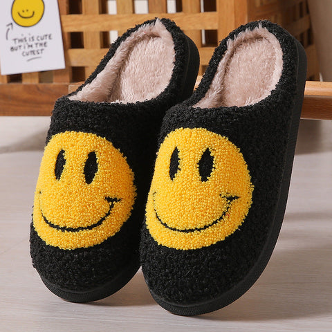 Winter cute cartoon smiling face home cotton slippers m1915010610